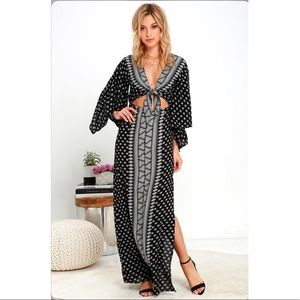 Havana Black Print Maxi Dress